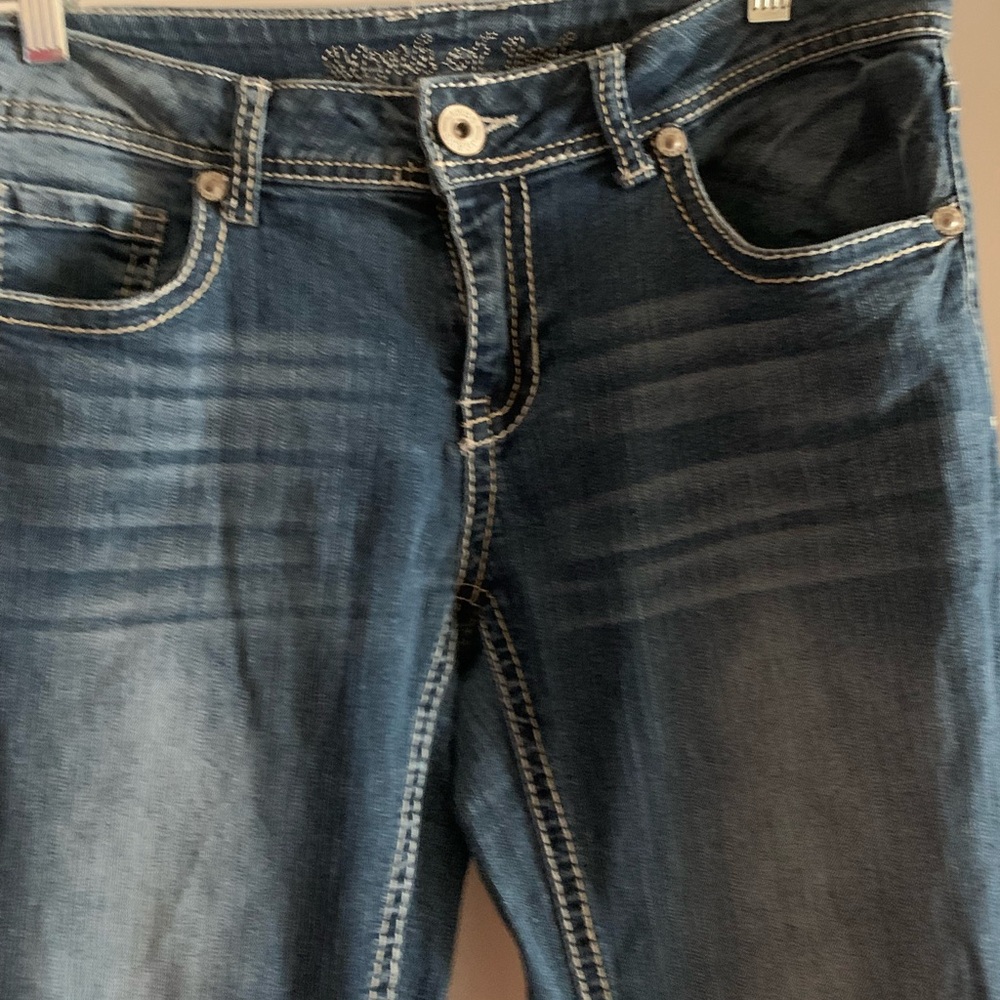 Dark wash denim